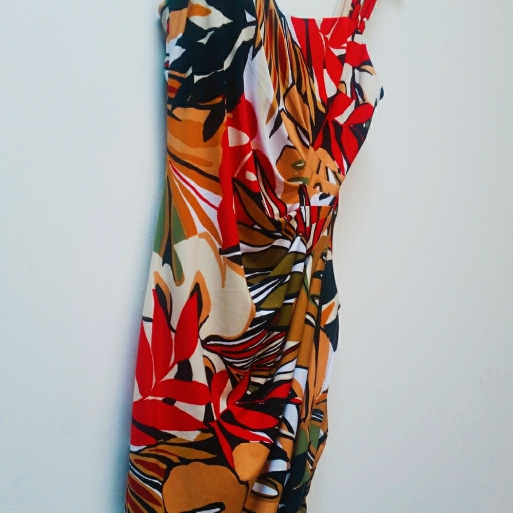 Fitted dress with retail tags from Cache